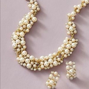 3pcs pear & rhinestone set